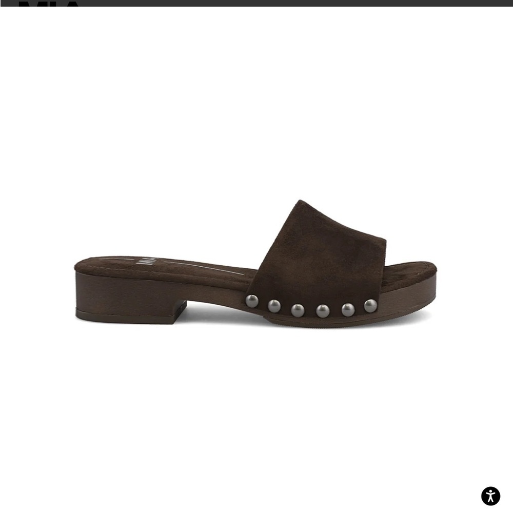 MIA Brown Xonia Vegan Suede Slide Clog Sandals – Size 8 NWOB - Picture 4 of 9